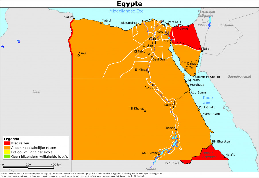 Reisadvies Egypte via het Ministerie van Buitenlandse Zaken